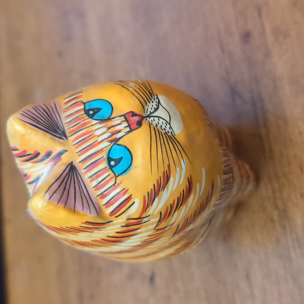 Ginger or orange cat jewelry box knickknack box